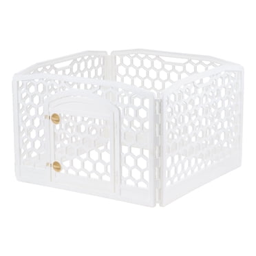 IRIS, Dog Exercise Playpen, White, 24-in, 4-Panel