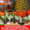 thumbnail image 5 of Hand Food Chopper Set - 1 Serrated & 1 Honed Stainless Steel Handheld Veggie Cut, 5 of 5