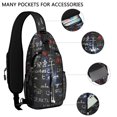 thumbnail image 3 of Science Formula Pattern Sling Backpack, Chemistry Physics Math Crossbody Daypack for Students and Teachers, 3 of 6