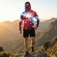 thumbnail image 6 of GrmtClth Sun Protection Shirts for Men Long Sleeve UPF 50+ 250th Anniversary Usa Flag Hooded Fishing Hiking 4th July Sun Shirt Lightweight Rash Guard with Face Mask Hot Pink XL, 6 of 6