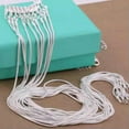 thumbnail image 3 of EOEMY Wholesale 925 Sterling Silver Jewelry Snake Chain Women Men Necklace 1mm 16"-30"-18Inch-5 Pieces, 3 of 9