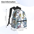 thumbnail image 4 of Lsque Flowers and Butterflies Classic Casual Backpack - Large Capacity Water-Resistant Backpack for School, Work, Travel, and Outdoor Activities, 4 of 8
