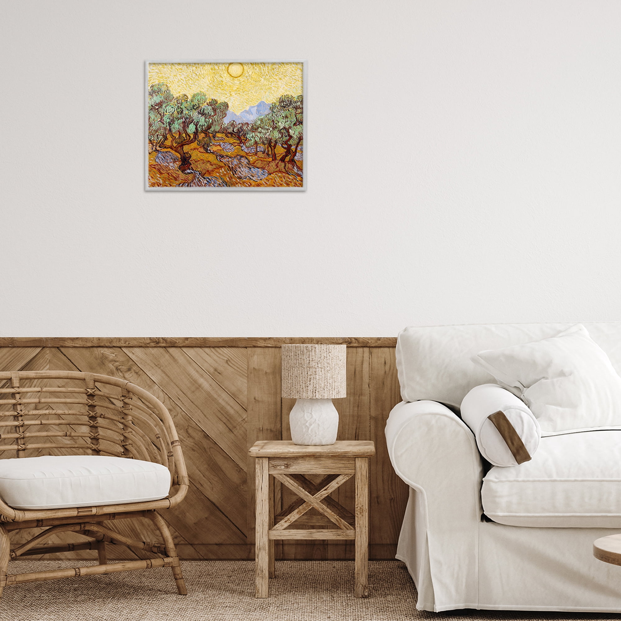 Stupell Industries Olive Trees Van Gogh Gray Framed Giclee Art, design by Vincent Van Gogh