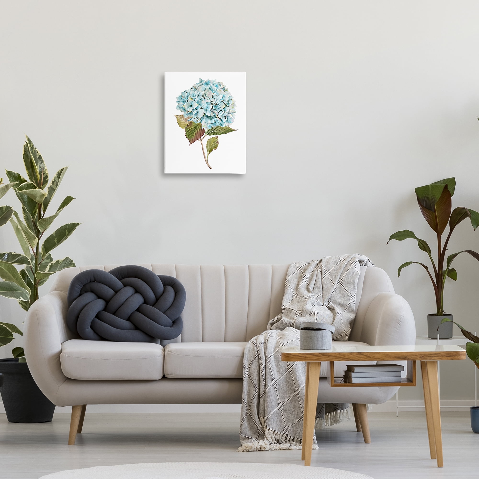 Stupell Industries Simple Hydrangea Bud Botanical & Floral Painting Gallery Wrapped Canvas Art Print Wall Art, 16 x 20