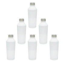 Stainless Steel Water Bottles 17 oz. Set of 6, Bulk Pack - Double Wall, Perfect for Coffee, Soda, Other Hot & Cold Beverages - White
