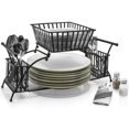 thumbnail image 1 of Sorbus Utensil Caddy - Use For Napkin, Cutlery, Plate Holder - Stackable Flatware Caddy, Tabletop Organizer - Ideal for Dining Table, Party, Buffet, Kitchen, Entertaining (Black), 1 of 5