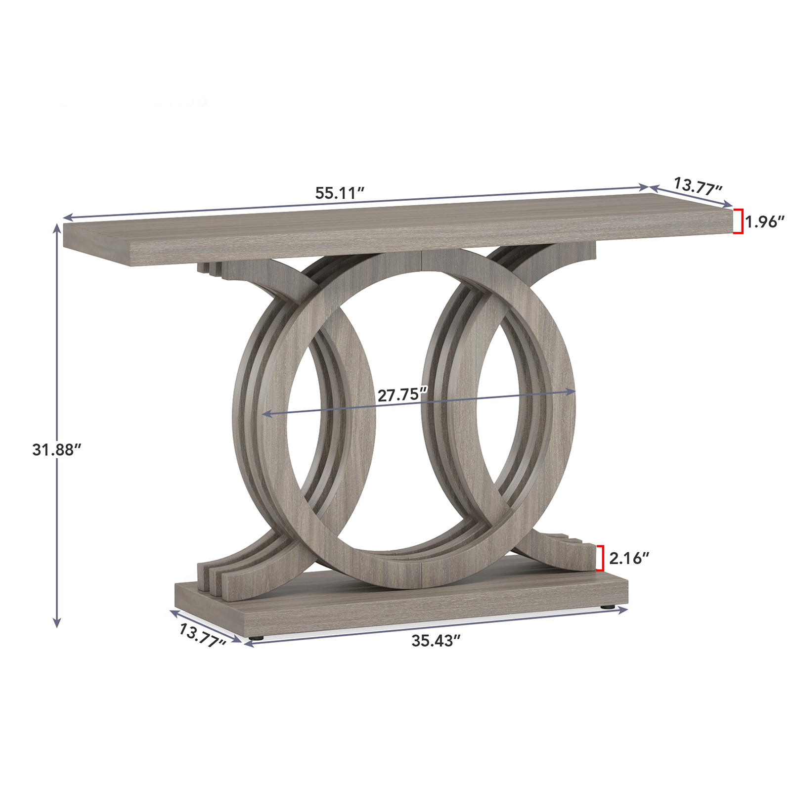 MAYEERTY Versatile Accent Console Table for Living Room Entryway Hallway Decor Display