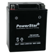 PowerStar YTX14AH-BS ATV Battery for YAMAHA YFM250 Bear Tracker 250CC 99-'04