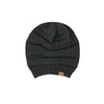 thumbnail image 6 of Wrapables Winter Warm Chunky Cable Knit Infinity Scarf and Beanie Set, Black, 6 of 7