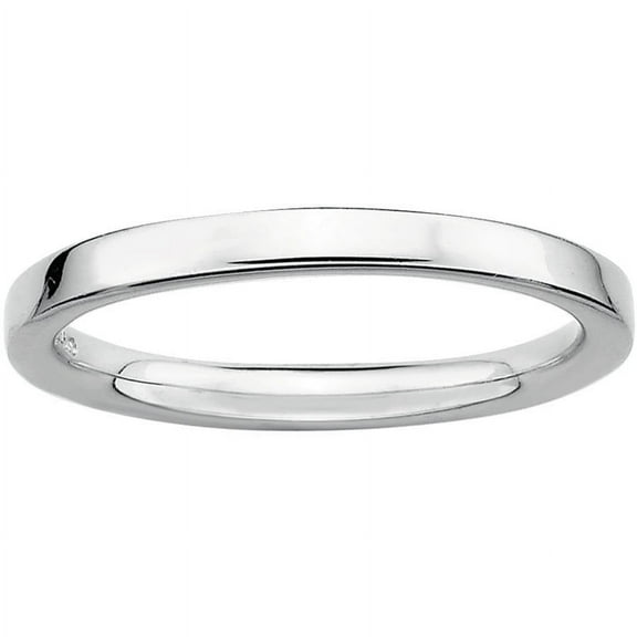 Sterling Silver Rhodium Polished Ring
