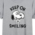 thumbnail image 3 of Peanuts - Keep On Smiling - Juniors Ideal Flowy Muscle T-Shirt, 3 of 6