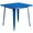 Blue, variant on Bowery Hill 31.5" Square Metal Dining Table in Blue
