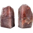 thumbnail image 1 of AMOYSTONE Decorative Small Red Bookends | Hematoid Quartz Rock Non-Slip Design | Cookbooks Holder (1 Pair 3-4LBS)\u200b\u200b, 1 of 7