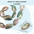 thumbnail image 2 of 1 Strand 15pcs Abalone Shell Charms Natural Abalone Shell Beads Irregular Paua Shell Beads Loose Beads for Bracelet Earrings DIY Jewelry Making 15inch, 2 of 6