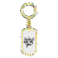 thumbnail image 4 of Hooked On You Fishing Stainless Steel or 18k Gold Premium Swivel Dog Tag Keychain, 4 of 8