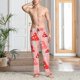 thumbnail image 2 of Balery Cute Mushroom1 Pantalones de pijama para hombre, pijama ultraligero, pantalón de descanso-Small, 2 of 6