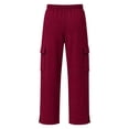 thumbnail image 6 of Glisme Men Trousers High Waist Straight Leg Loose Fit Solid Color Slacks Basic Clothes 2Xl, 6 of 8