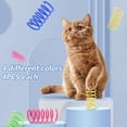 thumbnail image 3 of POINTERTECK 16pcs Cat Spring Toys Colorful Durable Cat Coil Spiral Spring Cat Toy Interactive Cat Toy BPA Free Plastic for Swatting  Biting  Hunting  and Active Healthy Play, 3 of 9