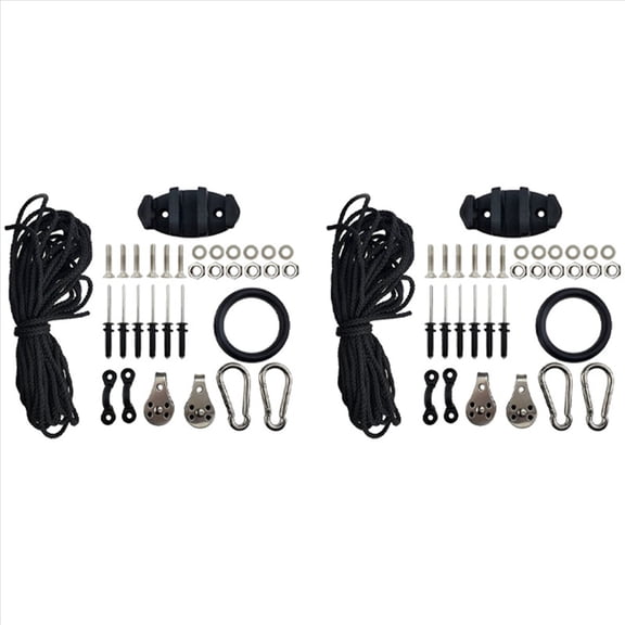 Rollbacks & More 2X Anchor Trolley Kit Inflatable Sturdy Kayak Canoe Car System with Accessorys