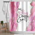 thumbnail image 2 of Pink Bible Verse Quotes Shower Curtain Marble Morden Abstract White Golden Fabric Shower Curtains Chic Bathroom Accessories 72x72 Inches, 2 of 5