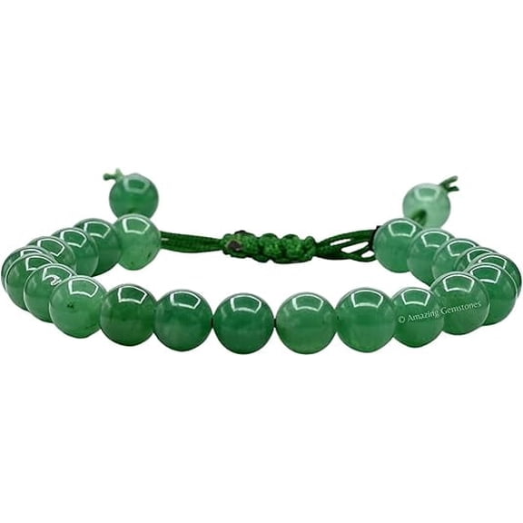 Green Aventurine Crystal Bracelet - 8mm Beaded Bracelet and Healing Stones