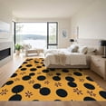 thumbnail image 3 of ODIKA 4x6 Machine Washable Non-Slip Area Rug, Savanna Spirit Interlocking Spotted with Expressive Tiger Markings High Traffic Rug with Pad, Gold, 920136, 3 of 8