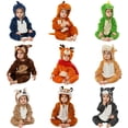 thumbnail image 3 of Zecgelong Kids Animal Hooded Romper Jumpsuit Party Dress Up Playwear Gold Size 3M-5Y, 3 of 7