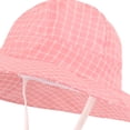 thumbnail image 3 of CHUMUD Baby Sun Hat, Toddler Gingham Print Bucket Hat with Chin Strap, Cotton Blend Breathable UPF Protection Hat for Boys Girls 6 Months-4 Years Old, 3 of 5