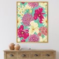 thumbnail image 2 of Designart 'Vintage Yellow and Pink Flowers' Traditional Framed Canvas Wall Art Print, 2 of 5
