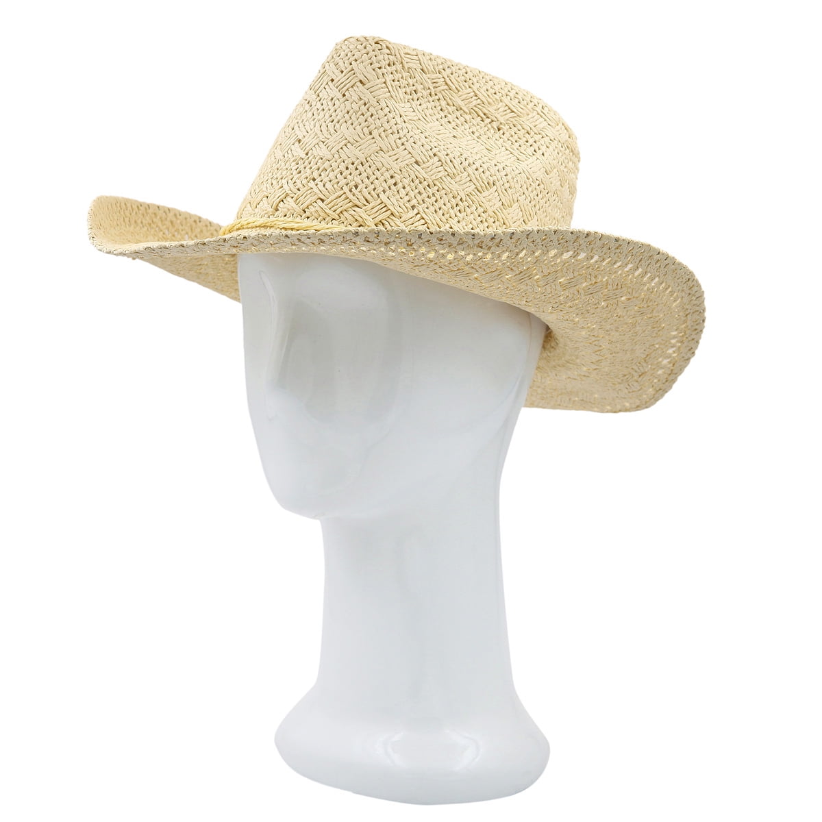 Premium Solid Color Lace Braided Straw Cowgirl Cowboy Hat