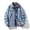 Blue, variant on Mens Jean Jacket Lined Casual Trucker Denim Coat Button Down with Pockets for Winter Cold Weather Daily Wear and Outdoor Activities
