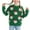 1#Green, variant on Kiijoy Girls Christmas Sweater Santa Knitted Crew Neck Pullover Top, Sizes 18-24M