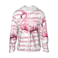 thumbnail image 2 of Uemuo Flamingo Pattern Women's Full Zip UPF 50+ Sun Protection Hoodie Jacket Long Sleeve Sun Shirt Hiking Outdoor Performance with Pockets-3X-Large, 2 of 9