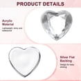 thumbnail image 2 of Paquete de 50 Rhinestone en forma de corazón, pegatinas de acrílico de 18 mm para manualidades/pintura/joyería, gemas de plástico de respaldo plano [Blanco], 2 of 6