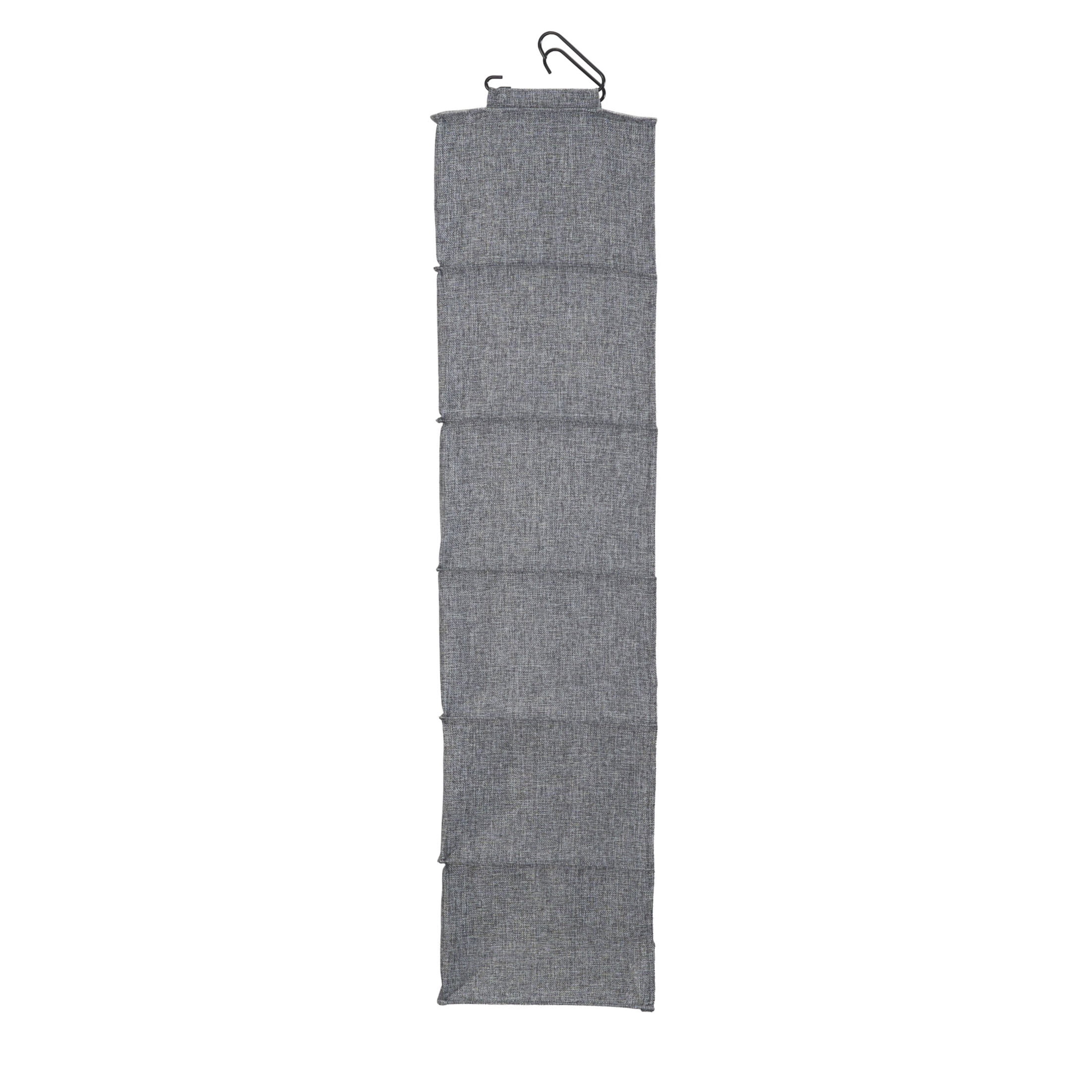 Household Essentials 6 Shelf Hanging Closet Organizer, Hanging Closet Shelf, Fabric Poly Linen and PEVA Shelving