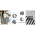 thumbnail image 6 of Womens Striped Sets 2 Piece Short Sleeve Button Down Top and Shorts Lounge Wear Outfits, 6 of 7