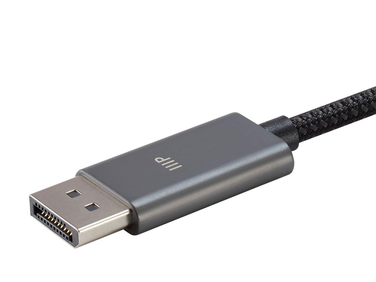 Monoprice Bidirectional USB Type-C to DisplayPort Cable - 6 Feet - Black | 4K@60Hz, Easy Plug and Play, Nylon-Braided Jacket