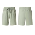 thumbnail image 5 of Mens All Day Comfy Pull-On Shorts 7" - Golf Casual Elastic Waist Quick Dry Cooling Shorts for Athletic Daily with Pockets Big and Tall Size S-4XL Green, 5 of 9
