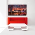 thumbnail image 2 of City Skyscrapers Marina Bay Evening Wall Art City Skyline Picture Canvas Art Downtown Night Framed Painting Wall Decor For Home Office Bedroom Livingroom Ready to Hang, 2 of 6