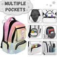 thumbnail image 3 of KUIFORTI Cute Cat Print 4Pcs Kids Backpack Set with Lunch Box Pencil Case, Lightweight Bookbag with Water Bottle Sleeve for Elementary Primary Middle School Students, 3 of 6