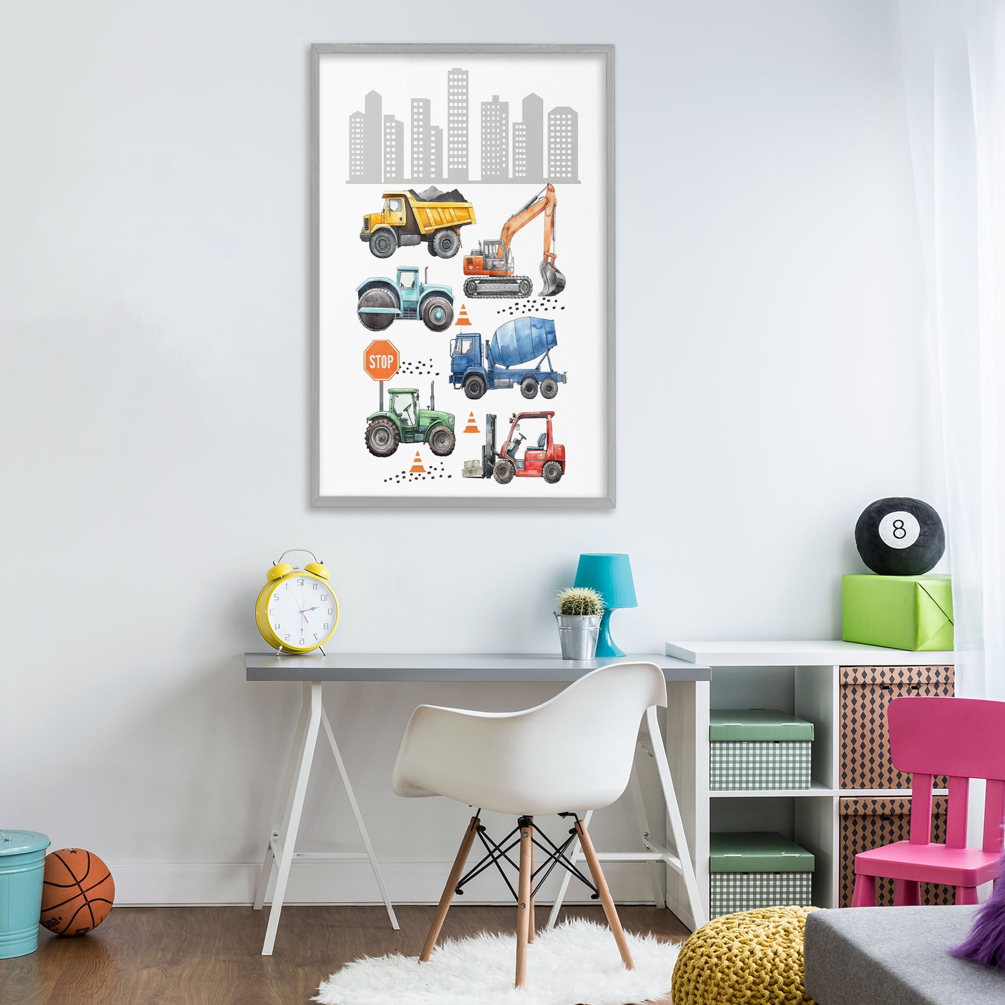Stupell Industries City Keeps Moving Gray Framed Giclee Art, design by Christine Simpson Art
