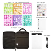 Fashion Angels Light Up Sketch Pad with Multicolor Carry Case for Tweens