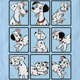 thumbnail image 2 of Men's One Hundred and One Dalmatians Family Grid Graphic Tee Light Blue Small, 2 of 4