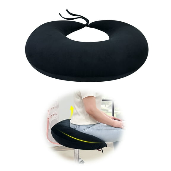 BBL Pillow After Surgery for Sleeping and Sitting, Hip Support Cushion for Brazilian Butt Lift Recovery, Black
