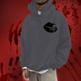 thumbnail image 2 of NLLSHGJ Chandails à Col Rond pour Hommes Graphiques Chandail à Capuche Imprimé pour Hommes Imprimé Os et Lèvres Chandail à Capuche Athleisure Hauts Chandails à Col Rond pour Hommes Graphiques Chandails à Manches Courtes pour Hommes Rouge, 2 of 4