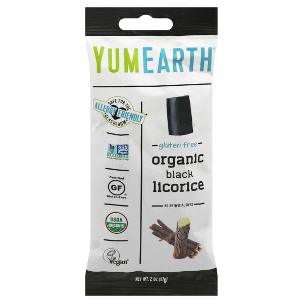 YumEarth Organic Licorice Gluten Free Black Licorice 2 oz.