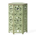 thumbnail image 2 of Crackle Iron Patio Side Table - 14.08"d X 14.08"w 21.81"h, Cut Out, Stylish Element Out In Iron, Furniture, 2 of 5