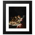 thumbnail image 2 of Jacques Stella 12x14 Black Modern Framed Museum Art Print Titled - The Adoration of the Angels, 2 of 5