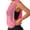 Pink, variant on Womens Sleeveless Mesh Side Hollow Out Tank Tops Casual Baggy Workout Camisole Sports Lightweight Shirts