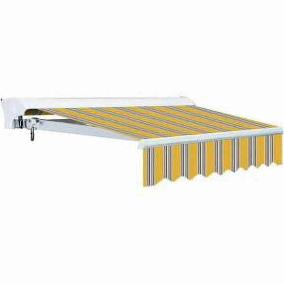 Advaning Luxury Series 10x8 ft. Manual Retractable Sunshade Awning - Sunny Yellow